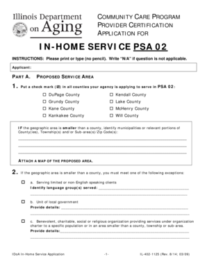 Illinois In-Home Service Provider Certification Application