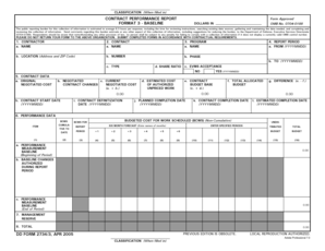 Contract Performance Report Form