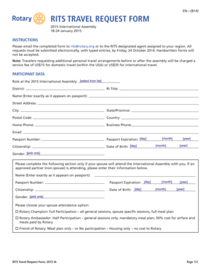 RITS Travel Request Form