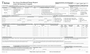New Jersey Enrollment/Change Request Employer Group Information