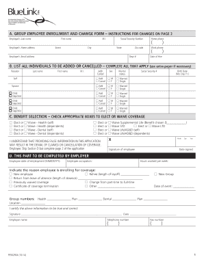 Employee Enrollment and Change Form