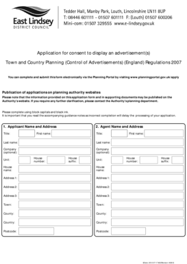 Application for Advertisement Consent