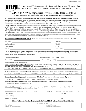 NFLPN Membership Application Form