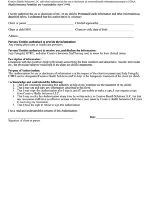 HIPAA Authorization Form
