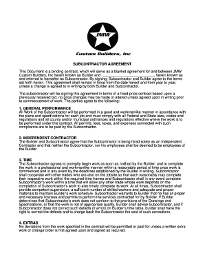 Subcontractor Agreement