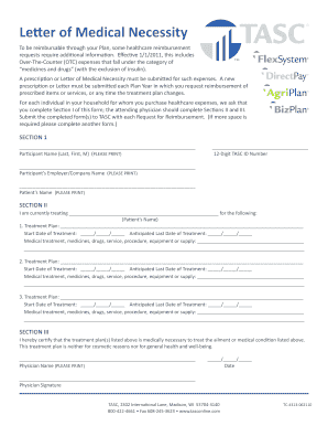 Letter of Medical Necessity