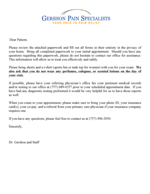 Patient Questionnaire Form