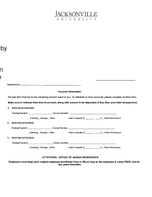 Employee Direct Deposit Enrollment Form