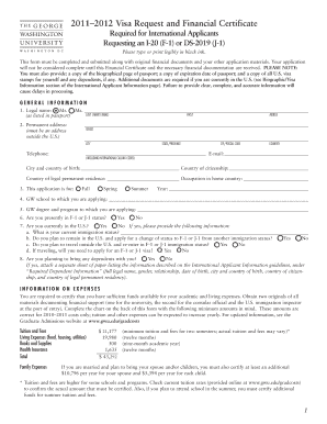 Visa Request and Financial Certificate