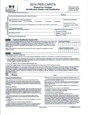Form W-9 Request for Taxpayer Identification Number and Certification