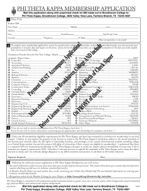 Phi Theta Kappa Membership Application
