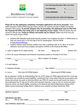 Texas Public Education Grants Application