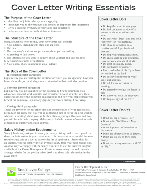 Cover letter sample pdf - The Purpose of the Cover Letter - brookhavencollege