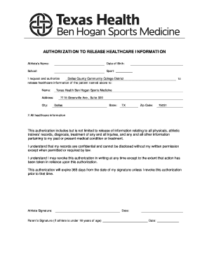 Authorization to Release Healthcare Information