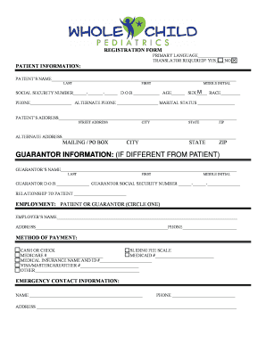 Patient Registration Form