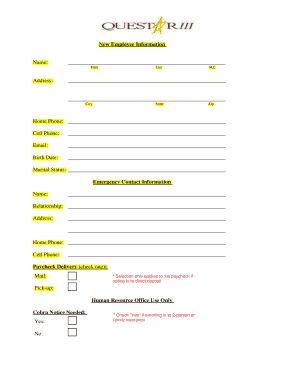 Employee Information and Tax Withholding Forms
