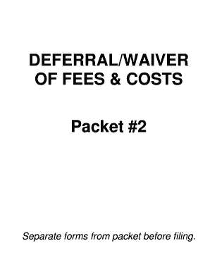 Arizona Court Fee Deferral/Waiver Application