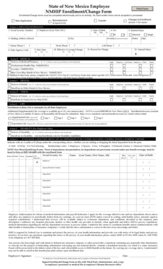 New Mexico Employee Health Insurance Enrollment Form