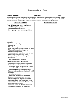 Supervisor's Review Form