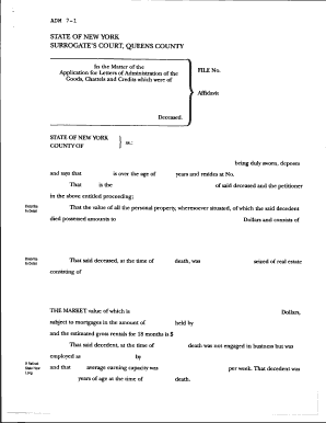 New York Letters of Administration Application