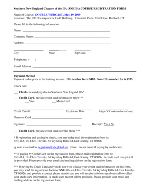 Da form 4949 example - SNE IIA WEBCAST Registration Form- May 19th 2009.doc - theiia