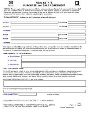 Real Estate Purchase and Sale Agreement