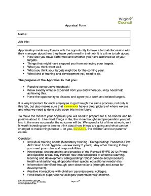 Employee Appraisal Form