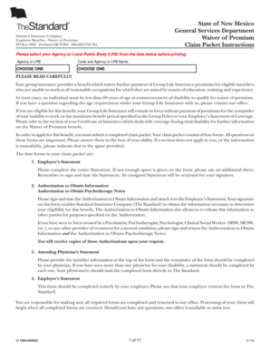 New Mexico Employee Waiver of Premium Form