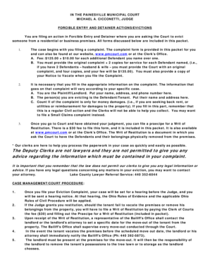 Ohio Eviction Complaint Form