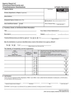 California Ceremonial Role Events and Ticket Distribution Report