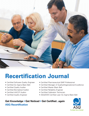 ASQ Recertification Journal