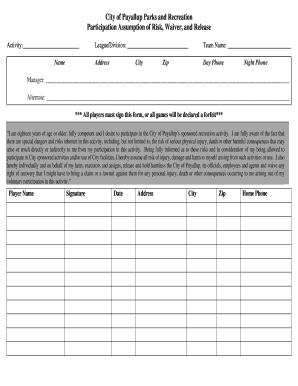 Team Roster Waiver Form.doc. Project Report Template - cityofpuyallup