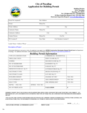 City of Puyallup Building Permit Application