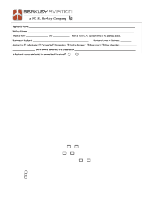 Aircraft Hull and Liability Application