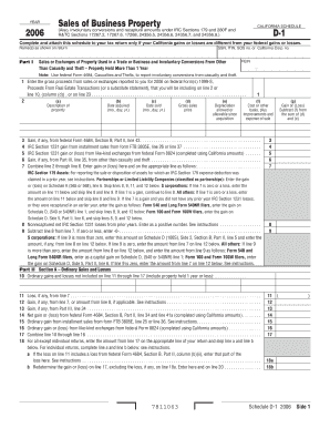 California Schedule D-1