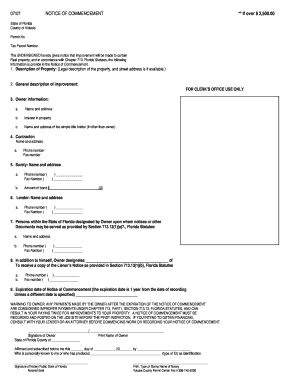 Florida Notice of Commencement