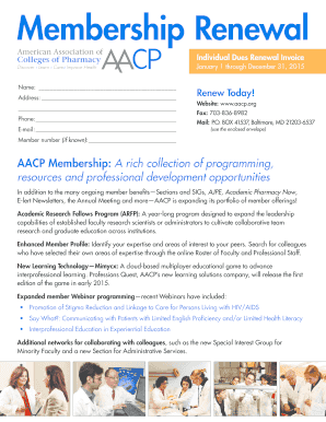 AACP Individual Dues Renewal Invoice