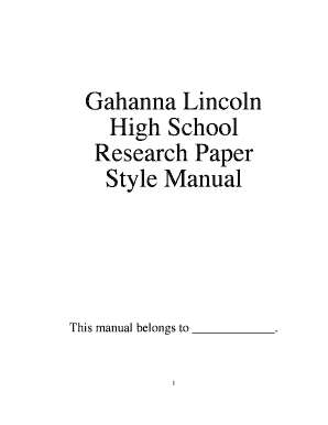 Sample research paper pdf - Gahanna Lincoln High School Research Paper Style ... - gllibrary