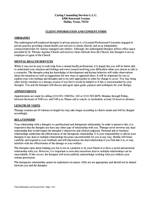 Client Information and Consent Form