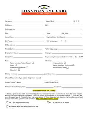 Patient Intake and Consent Form