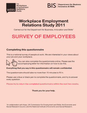 UK Workplace Employment Relations Survey 2011