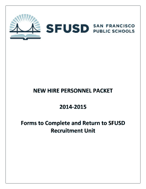 New Hire Personnel Packet