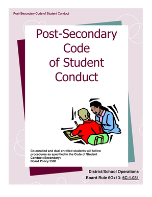 Post-Secondary Code of Student Conduct