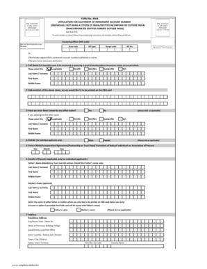 Pan card form filling sample - FORM No. 49AA - TDSMAN Blog