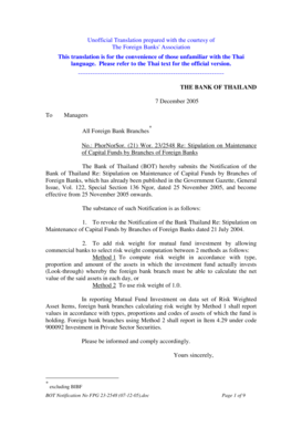 BOT Notification No FPG 23-2548 07-12-05 - Bank of Thailand - www2 bot or