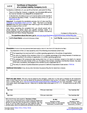California LLC Cancellation Forms