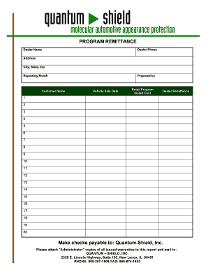 Program Remittance Form