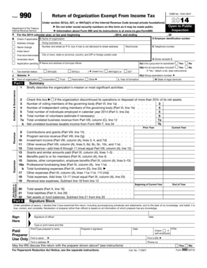 Form 990 Return of Organization Exempt From Income Tax