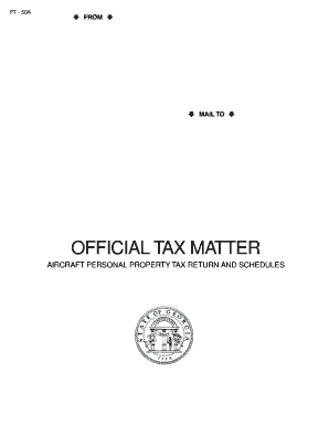 Georgia Aircraft Personal Property Tax Return