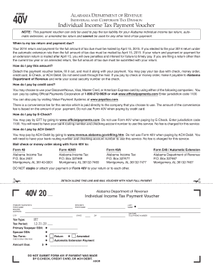 Alabama Individual Income Tax Payment Voucher